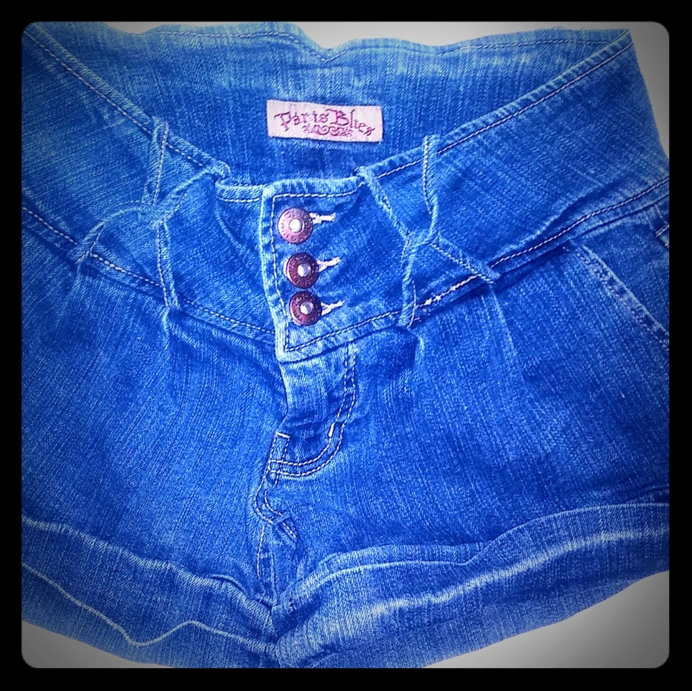 Dark denim shorts